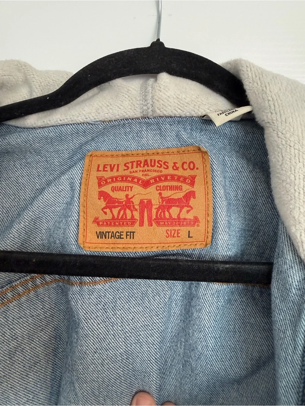 Vintage Levi’s Demin & Gray Fleece Hooded Jacket